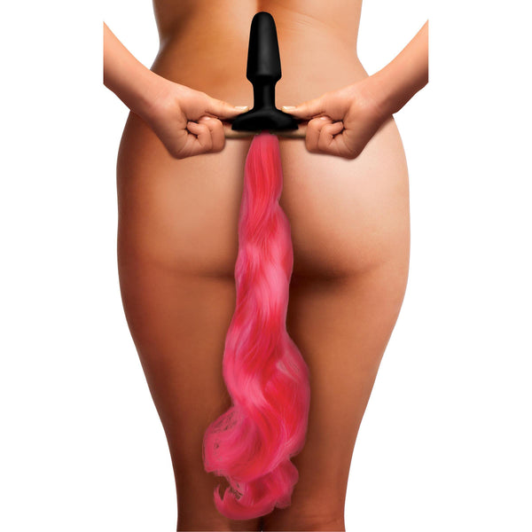 Pony Tail Anal Plug - Hot Pink