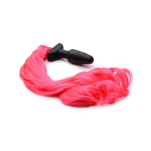 Pony Tail Anal Plug - Hot Pink