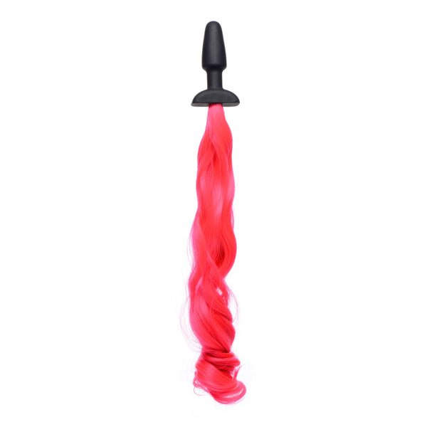 Pony Tail Anal Plug - Hot Pink