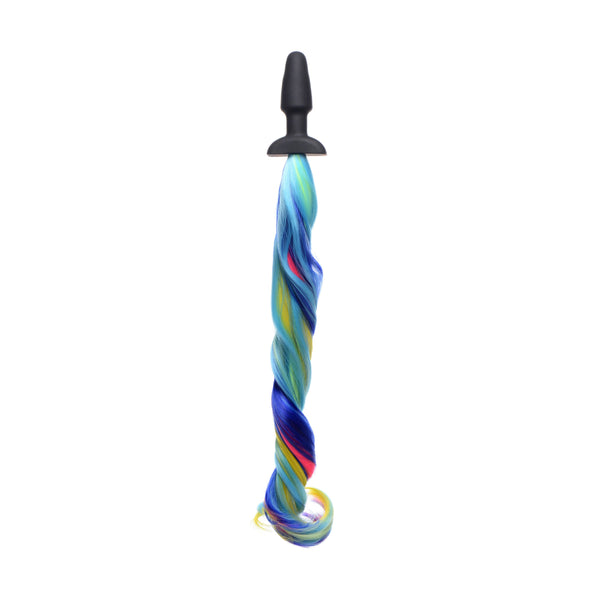 Pony Tail Anal Plug - Rainbow