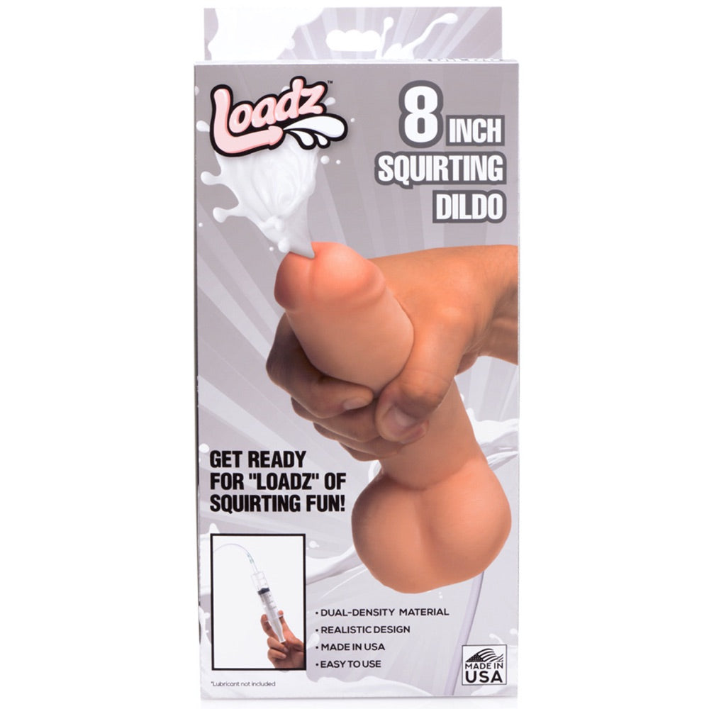 Loadz 8" Realistic Dual Density Squirting Dildo - Extreme Toyz Singapore - https://extremetoyz.com.sg - Sex Toys and Lingerie Online Store - Bondage Gear / Vibrators / Electrosex Toys / Wireless Remote Control Vibes / Sexy Lingerie and Role Play / BDSM / Dungeon Furnitures / Dildos and Strap Ons / Anal and Prostate Massagers / Anal Douche and Cleaning Aide / Delay Sprays and Gels / Lubricants and more...