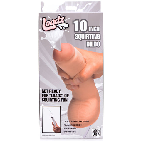 Loadz 10" Realistic Dual Density Squirting Dildo - Extreme Toyz Singapore - https://extremetoyz.com.sg - Sex Toys and Lingerie Online Store - Bondage Gear / Vibrators / Electrosex Toys / Wireless Remote Control Vibes / Sexy Lingerie and Role Play / BDSM / Dungeon Furnitures / Dildos and Strap Ons / Anal and Prostate Massagers / Anal Douche and Cleaning Aide / Delay Sprays and Gels / Lubricants and more...