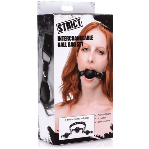 Interchangeable Silicone Ball Gag Set