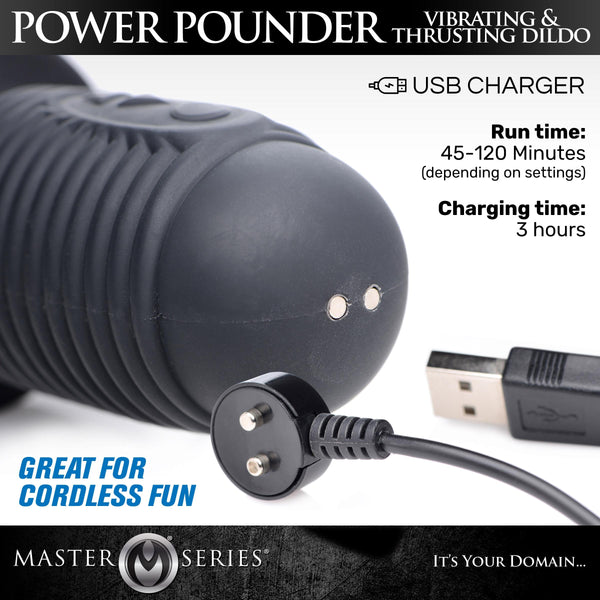 Power Pounder Vibrating & Thrusting Dildo