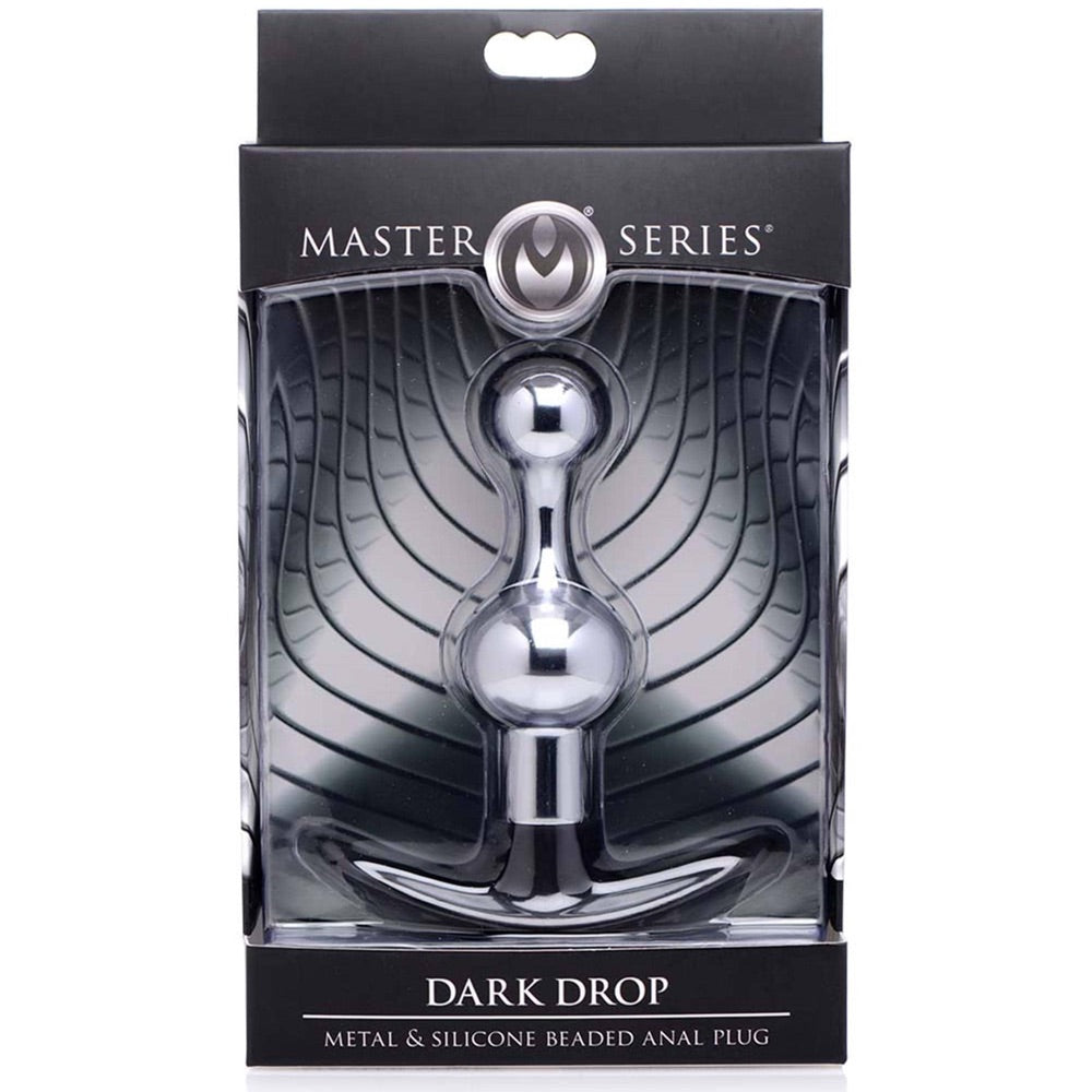 Master Series Dark Drop Metal & Silicone Beaded Anal Plug - Extreme Toyz Singapore - https://extremetoyz.com.sg - Sex Toys and Lingerie Online Store - Bondage Gear / Vibrators / Electrosex Toys / Wireless Remote Control Vibes / Sexy Lingerie and Role Play / BDSM / Dungeon Furnitures / Dildos and Strap Ons / Anal and Prostate Massagers / Anal Douche and Cleaning Aide / Delay Sprays and Gels / Lubricants and more...