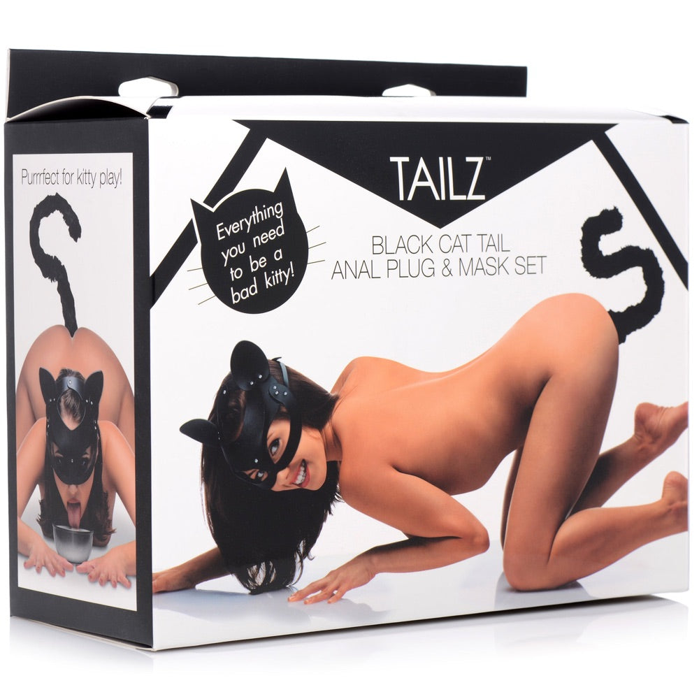 Cat Tail Anal Plug and Mask Set