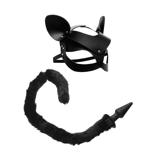 Cat Tail Anal Plug and Mask Set