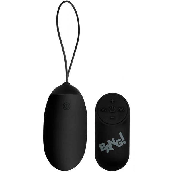 XL Silicone Remote Control Vibrating Egg - Black