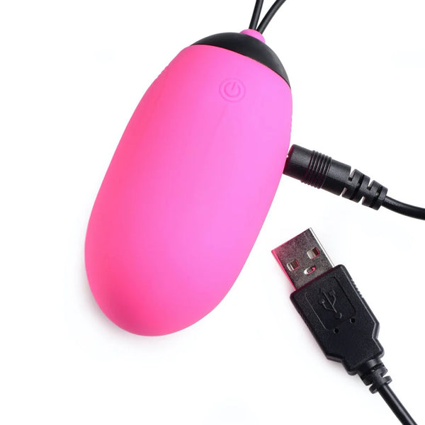 XL Silicone Remote Control Vibrating Egg - Pink