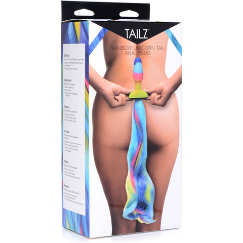 Rainbow Unicorn Tail Anal Plug