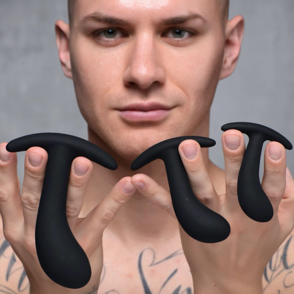 Master Series Dark Delights 3 Piece Curved Anal Trainer Set - Extreme Toyz Singapore - https://extremetoyz.com.sg - Sex Toys and Lingerie Online Store - Bondage Gear / Vibrators / Electrosex Toys / Wireless Remote Control Vibes / Sexy Lingerie and Role Play / BDSM / Dungeon Furnitures / Dildos and Strap Ons  / Anal and Prostate Massagers / Anal Douche and Cleaning Aide / Delay Sprays and Gels / Lubricants and more...