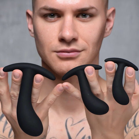 Master Series Dark Delights 3 Piece Curved Anal Trainer Set - Extreme Toyz Singapore - https://extremetoyz.com.sg - Sex Toys and Lingerie Online Store - Bondage Gear / Vibrators / Electrosex Toys / Wireless Remote Control Vibes / Sexy Lingerie and Role Play / BDSM / Dungeon Furnitures / Dildos and Strap Ons  / Anal and Prostate Massagers / Anal Douche and Cleaning Aide / Delay Sprays and Gels / Lubricants and more...