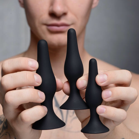 Master Series Triple Spire Tapered Silicone Anal Trainer Set - Extreme Toyz Singapore - https://extremetoyz.com.sg - Sex Toys and Lingerie Online Store - Bondage Gear / Vibrators / Electrosex Toys / Wireless Remote Control Vibes / Sexy Lingerie and Role Play / BDSM / Dungeon Furnitures / Dildos and Strap Ons  / Anal and Prostate Massagers / Anal Douche and Cleaning Aide / Delay Sprays and Gels / Lubricants and more...