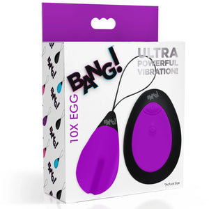 10X Remote Control Silicone Vibrating Egg - Purple