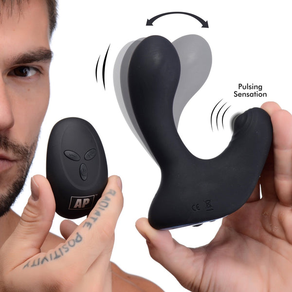 Alpha-Pro 10X P-Pulse Remote Control Taint Tapping Silicone Prostate Stimulator - Extreme Toyz Singapore - https://extremetoyz.com.sg - Sex Toys and Lingerie Online Store - Bondage Gear / Vibrators / Electrosex Toys / Wireless Remote Control Vibes / Sexy Lingerie and Role Play / BDSM / Dungeon Furnitures / Dildos and Strap Ons  / Anal and Prostate Massagers / Anal Douche and Cleaning Aide / Delay Sprays and Gels / Lubricants and more...