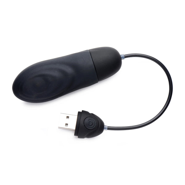 7X Pulsing Rechargeable Silicone Vibrator - Black