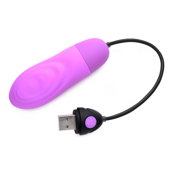 7X Pulsing Rechargeable Silicone Vibrator - Purple