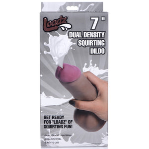 Loadz 7" Dual Density Squirting Dildo - Dark - Extreme Toyz Singapore - https://extremetoyz.com.sg - Sex Toys and Lingerie Online Store