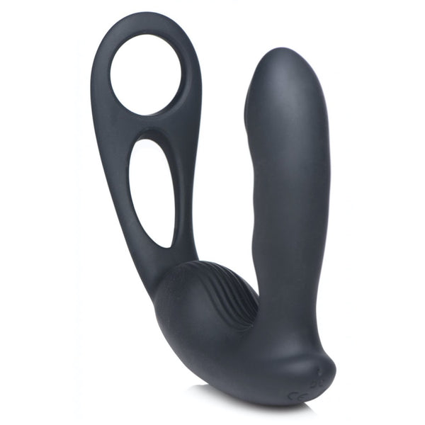 Alpha-Pro 7X P-Strap Milking and Vibrating Prostate Stimulator with Cock and Ball Harness - Extreme Toyz Singapore - https://extremetoyz.com.sg - Sex Toys and Lingerie Online Store - Bondage Gear / Vibrators / Electrosex Toys / Wireless Remote Control Vibes / Sexy Lingerie and Role Play / BDSM / Dungeon Furnitures / Dildos and Strap Ons / Anal and Prostate Massagers / Anal Douche and Cleaning Aide / Delay Sprays and Gels / Lubricants and more...
