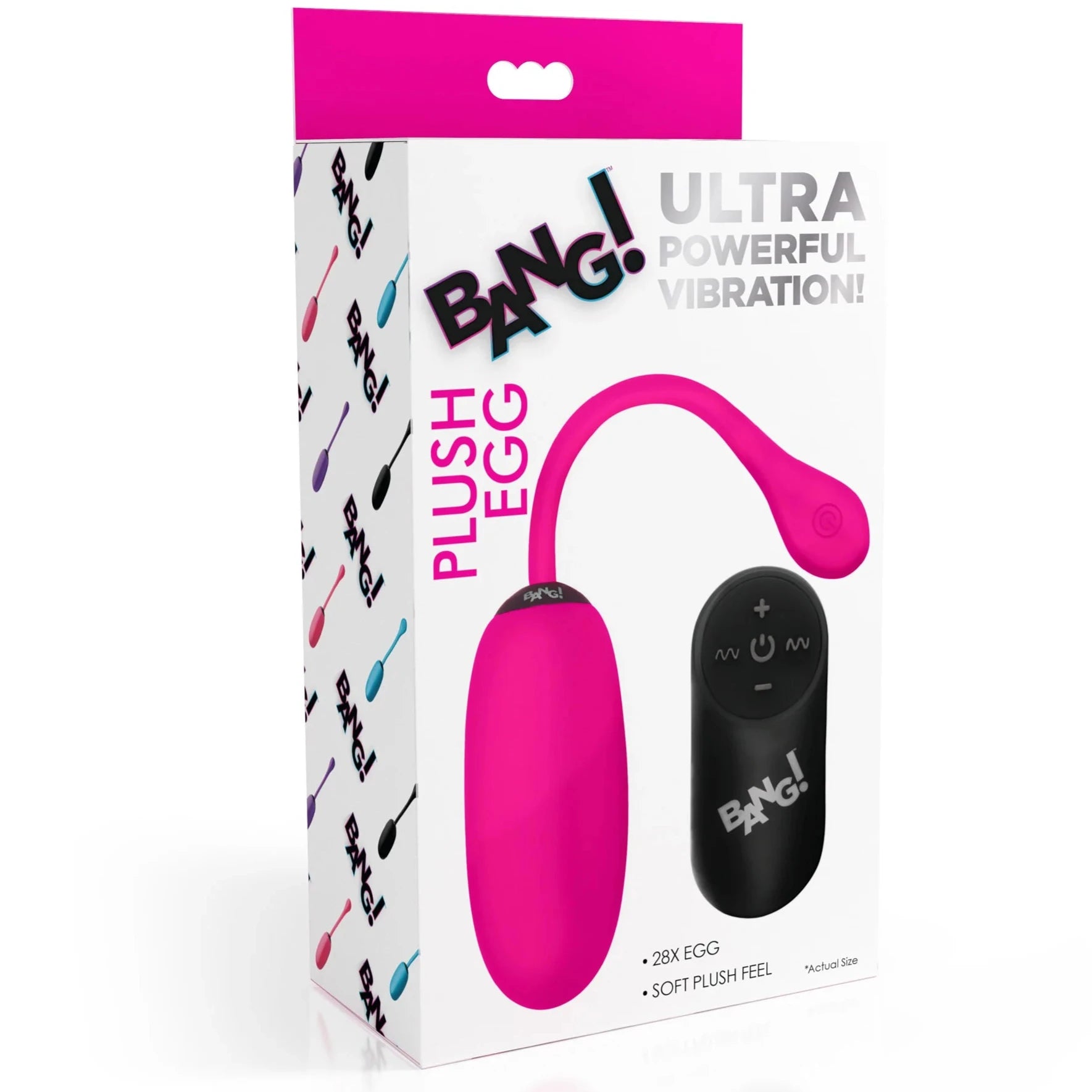 Remote Control 28X Silicone Plush Egg - Pink