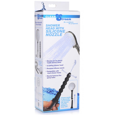 CleanStream Shower Head with Silicone Enema Nozzle - Extreme Toyz Singapore - https://extremetoyz.com.sg - Sex Toys and Lingerie Online Store