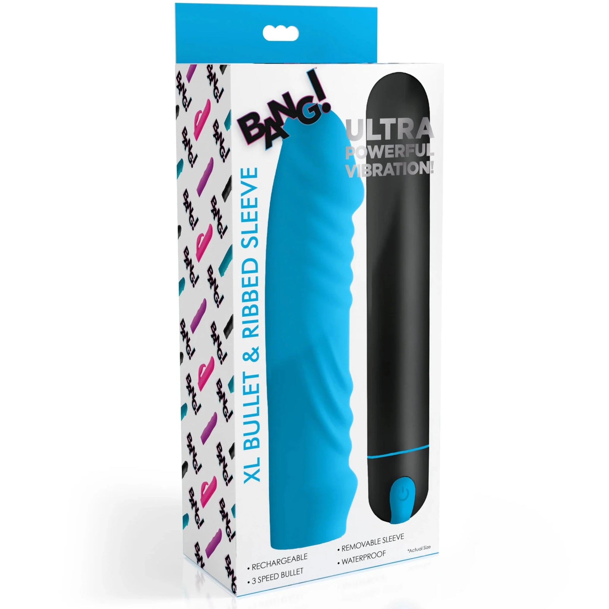 XL Silicone Bullet and Ribbed Sleeve