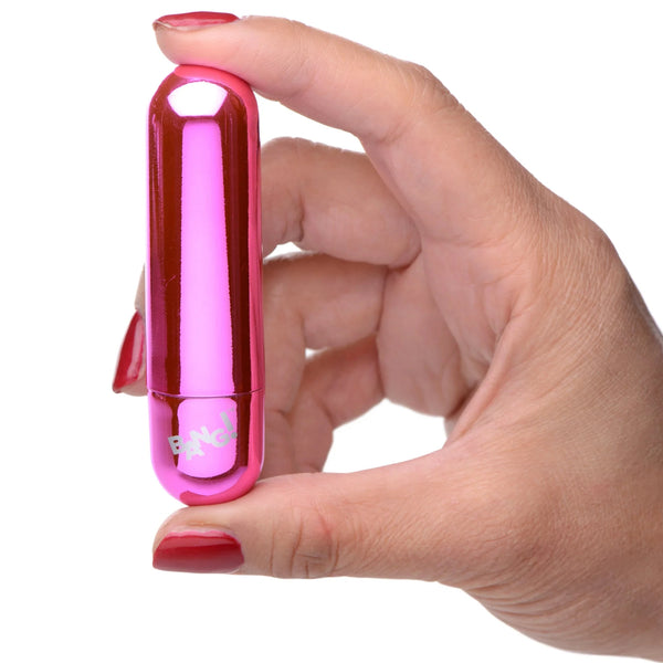 10X Rechargeable Vibrating Metallic Bullet - Pink