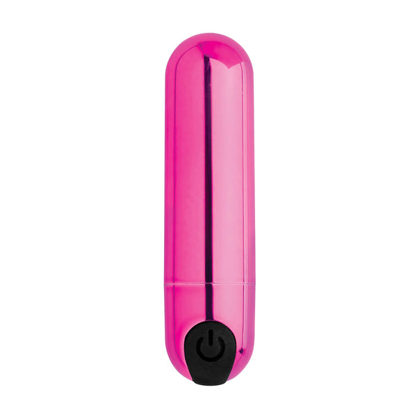 10X Rechargeable Vibrating Metallic Bullet - Pink