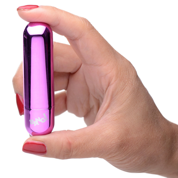 10X Rechargeable Vibrating Metallic Bullet - Purple