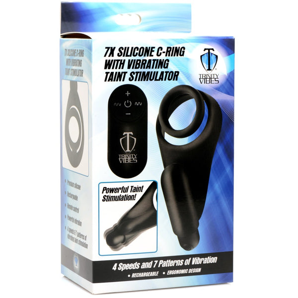 7X Silicone C-Ring with Vibrating Taint Stimulator