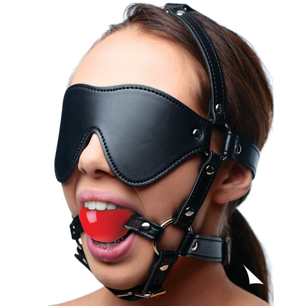 Blindfold Harness and Ball Gag