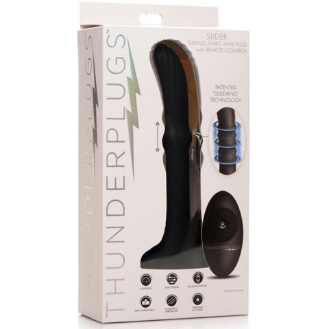 Sliding Shaft Remote Control Silicone Rechargeable Anal Vibrating Plug