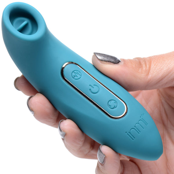 Inmi Entwined Rechargeable Silicone Thumping Egg and Licking Clitoral Stimulator - Extreme Toyz Singapore - https://extremetoyz.com.sg - Sex Toys and Lingerie Online Store