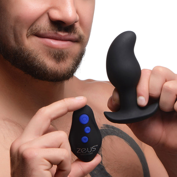 8X Volt Drop Vibrating and E-Stim Silicone Prostate Massager with Remote