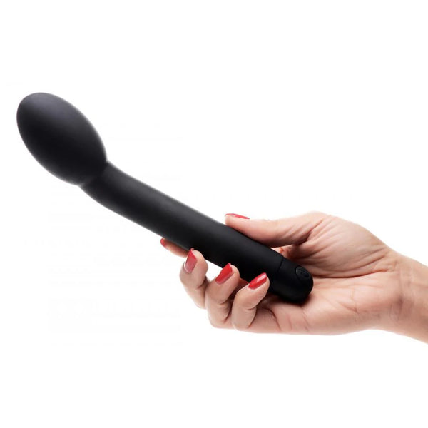 10X Rechargeable Silicone G-Spot Vibrator - Black