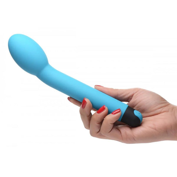 10X Rechargeable Silicone G-Spot Vibrator - Blue