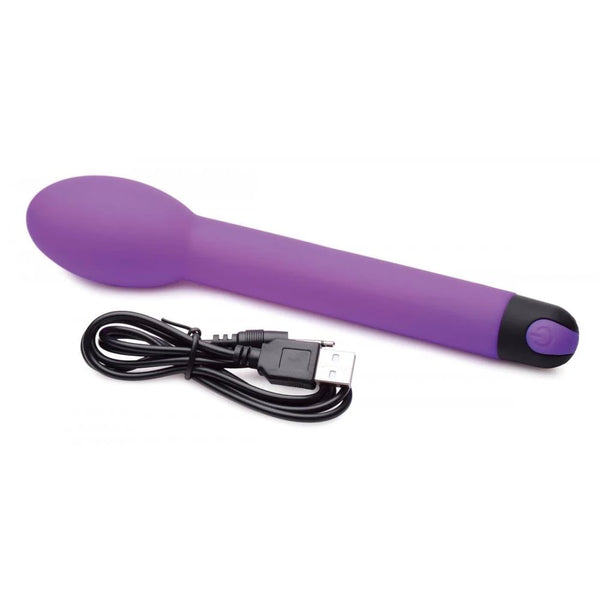 10X Rechargeable Silicone G-Spot Vibrator - Purple