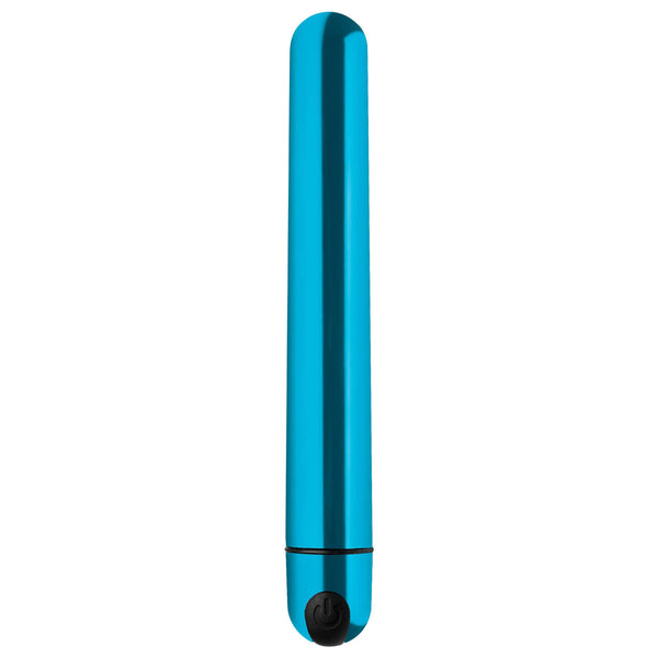 10X Rechargeable Slim Metallic Bullet - Blue