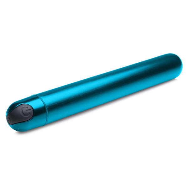 10X Rechargeable Slim Metallic Bullet - Blue