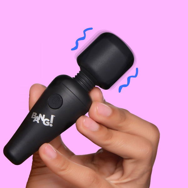 10X Ultra Powerful Rechargeable Silicone Mini Wand - Black