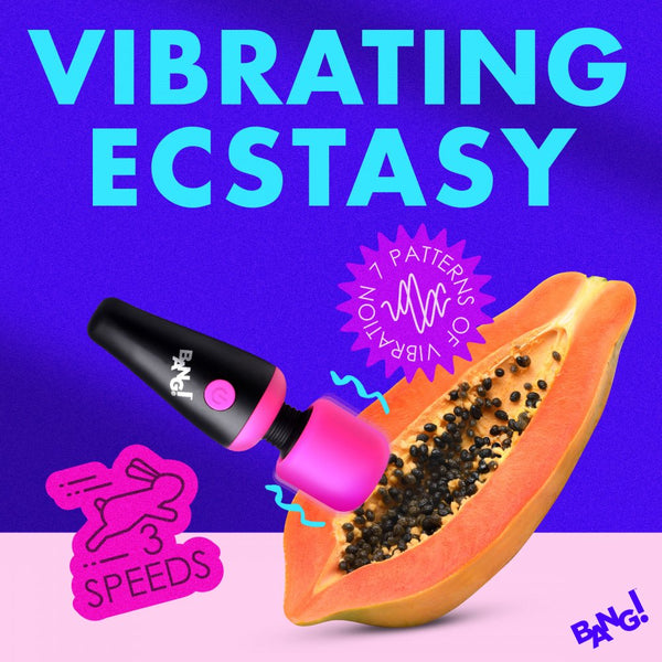 10X Ultra Powerful Rechargeable Silicone Mini Wand - Pink