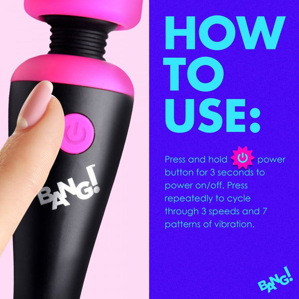 10X Ultra Powerful Rechargeable Silicone Mini Wand - Pink