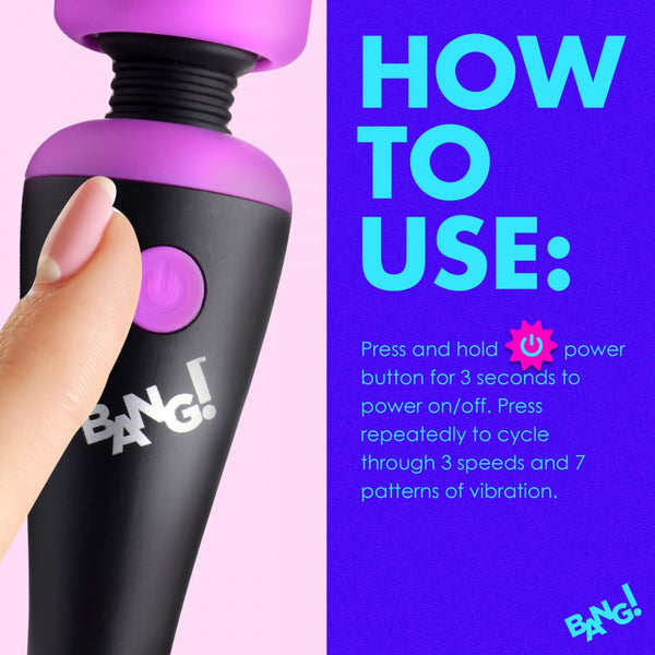 10X Ultra Powerful Rechargeable Silicone Mini Wand - Purple