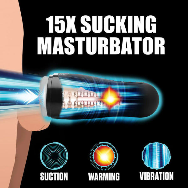 Auto Milker 15X Rechargeable Sucking & Heating Vibrating Masturbator