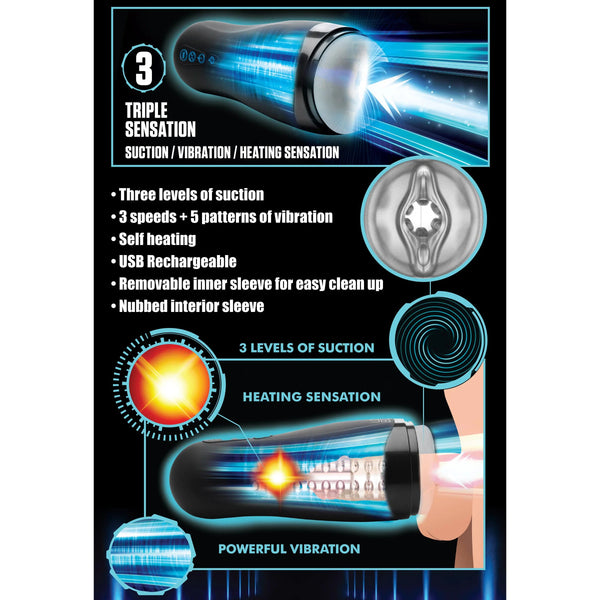 Auto Milker 15X Rechargeable Sucking & Heating Vibrating Masturbator