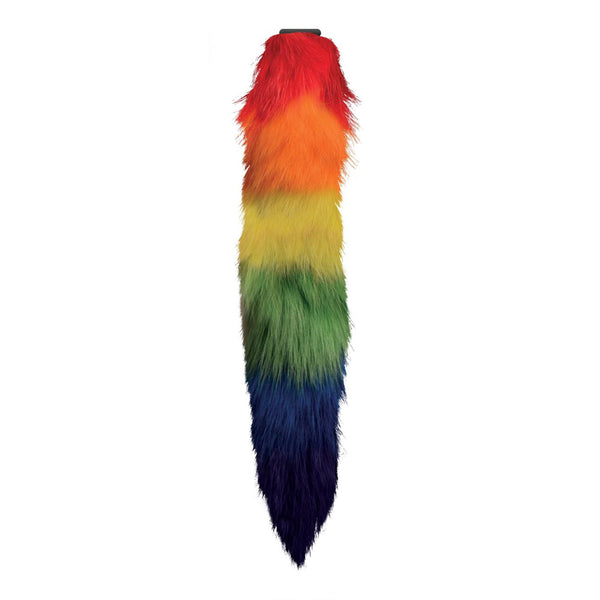 Snap-On! Interchangeable Fox Tail - Rainbow