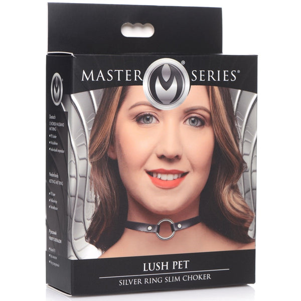 Lush Pet Silver Ring Slim Choker