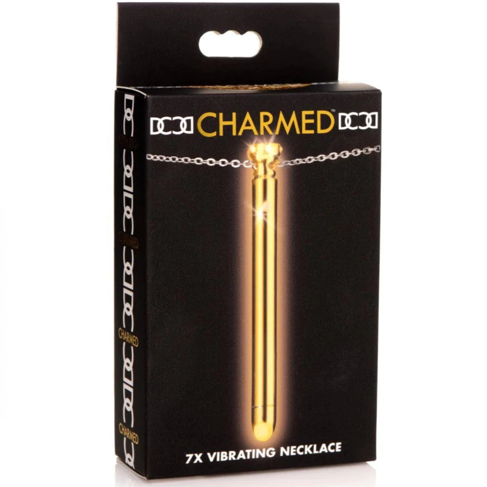 7X Rechargeable Vibrating Necklace - Gold