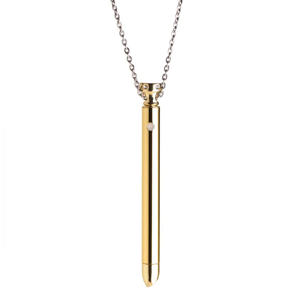 7X Rechargeable Vibrating Necklace - Gold