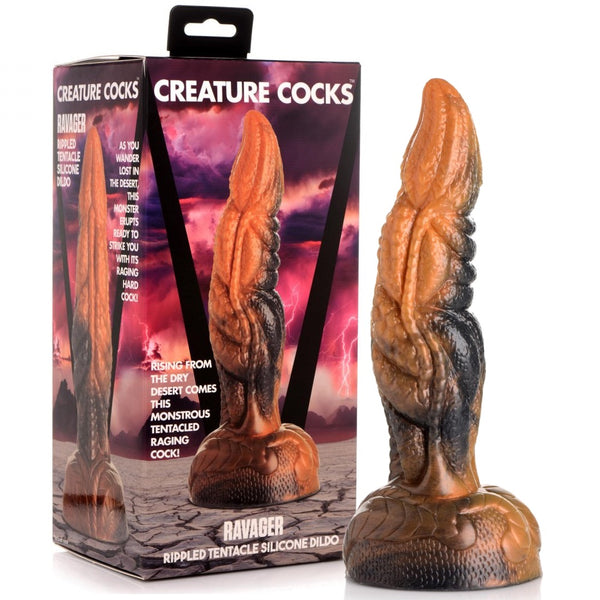 Creature Cocks Ravager Rippled Tentacle Silicone Dildo - Extreme Toyz Singapore - https://extremetoyz.com.sg - Sex Toys and Lingerie Online Store